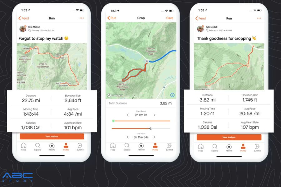 App đo quãng đường chạy bộ Strava