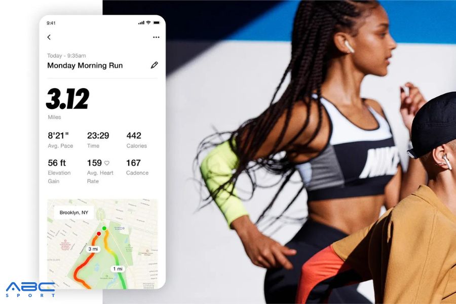 App đo quãng đường chạy bộ Nike Run Clu