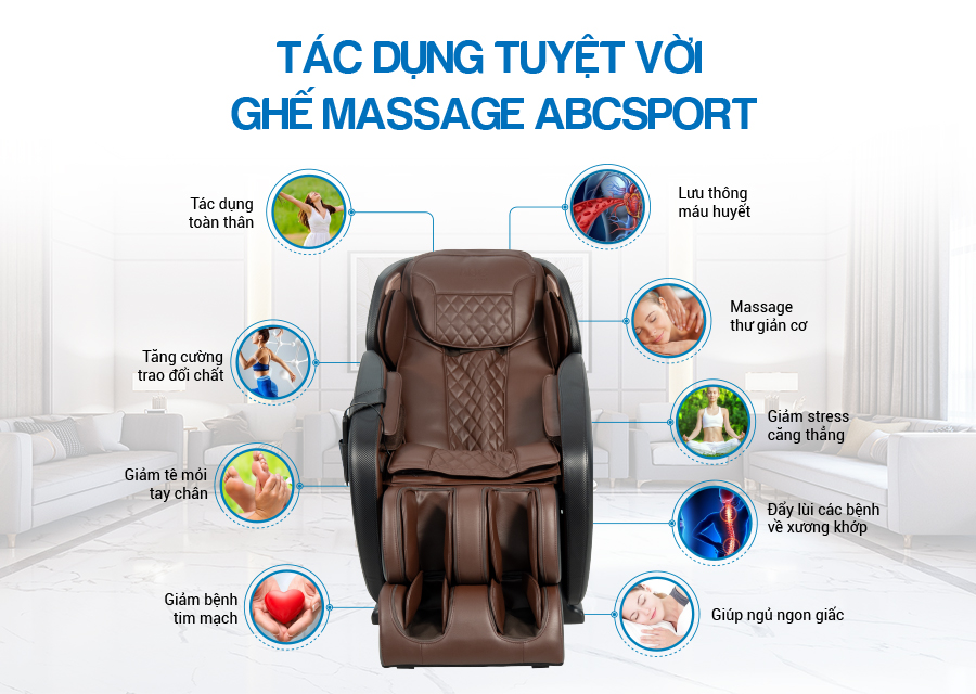 Lợi ích của sử dụng ghế massage