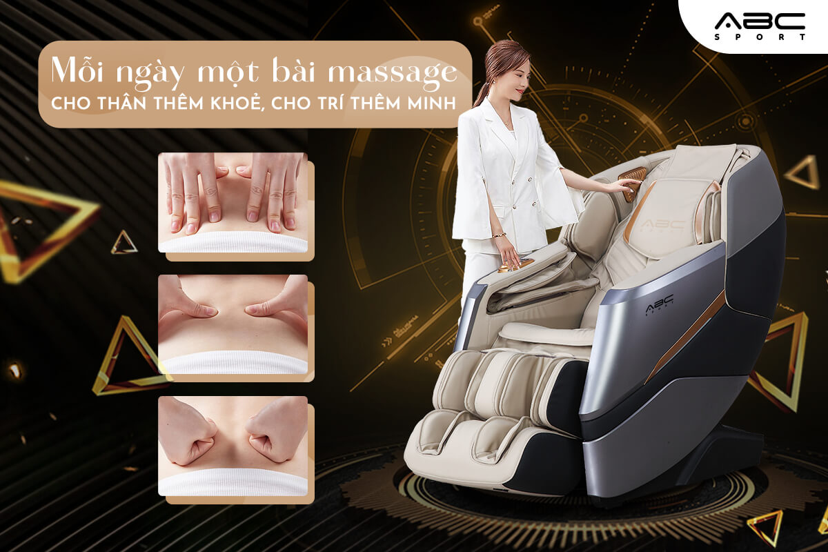 Ghế massage có 18 bài tự động