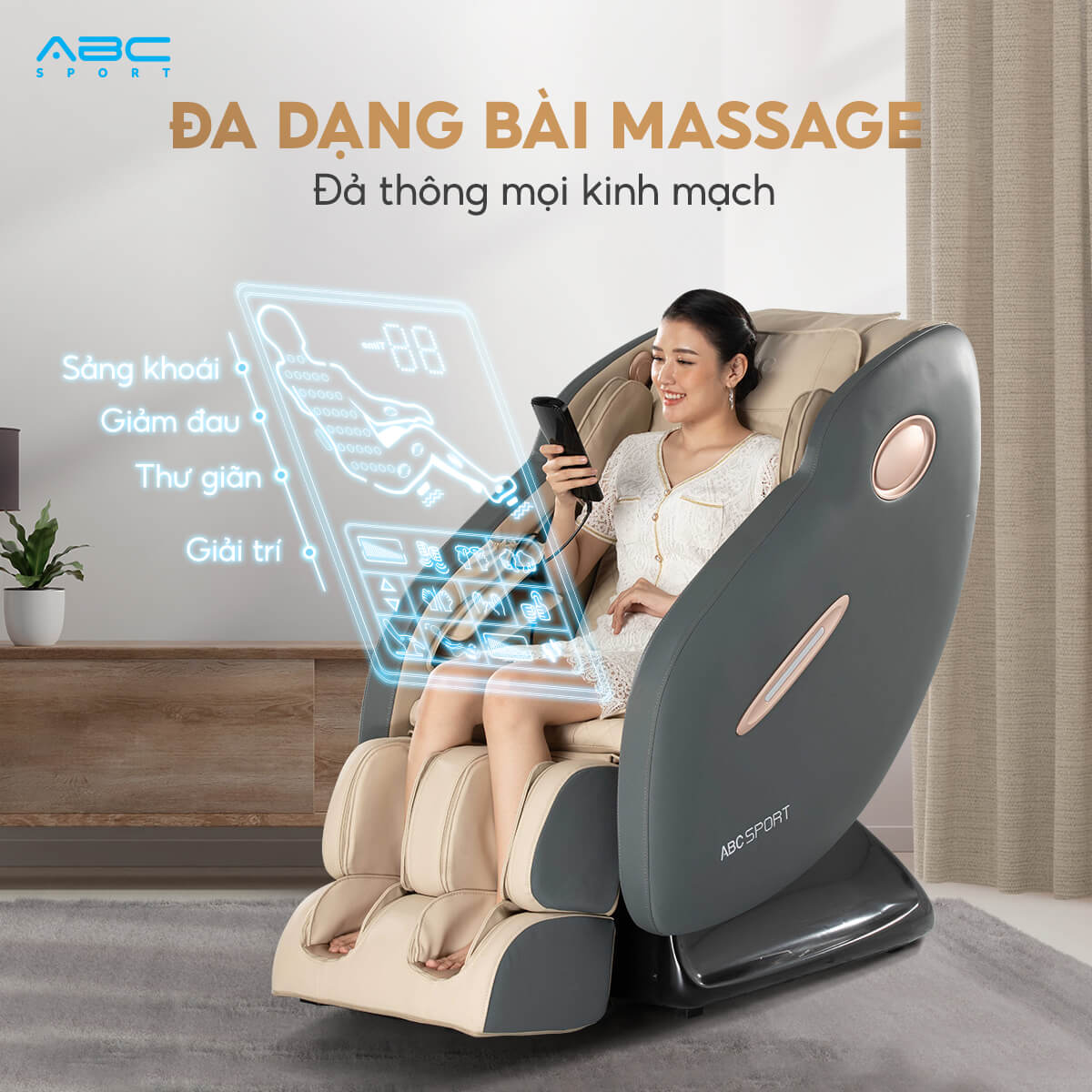 Ghế massage có nhiều chế độ